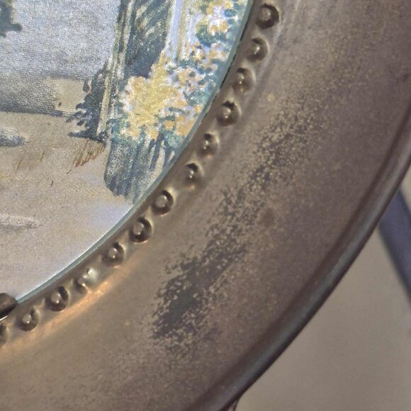 4 Brass Wall Plates Metal Filigree Hologram - Picture 11 of 12